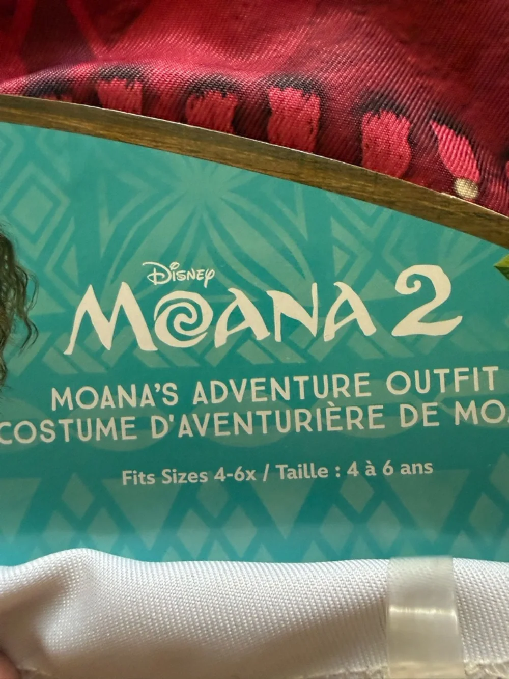 Disney Moana 2 Inspired Girls' Red Fringe Costume Dress NWTS - Picture 10 of 13